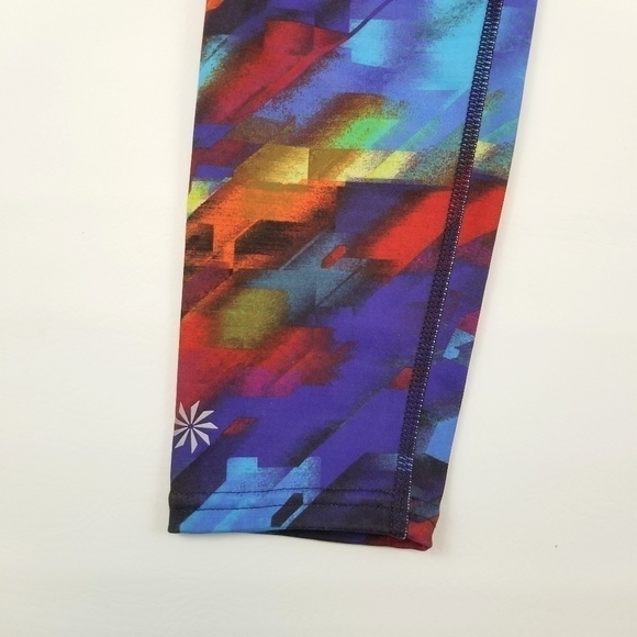 Athleta multicolor abstract print full length leggings women's size XS - Picture 7 of 9